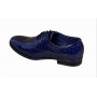 Pantofi barbati eleganti din piele naturala, Croco, bleumarin inchis, LAC, TESTCROCOBL